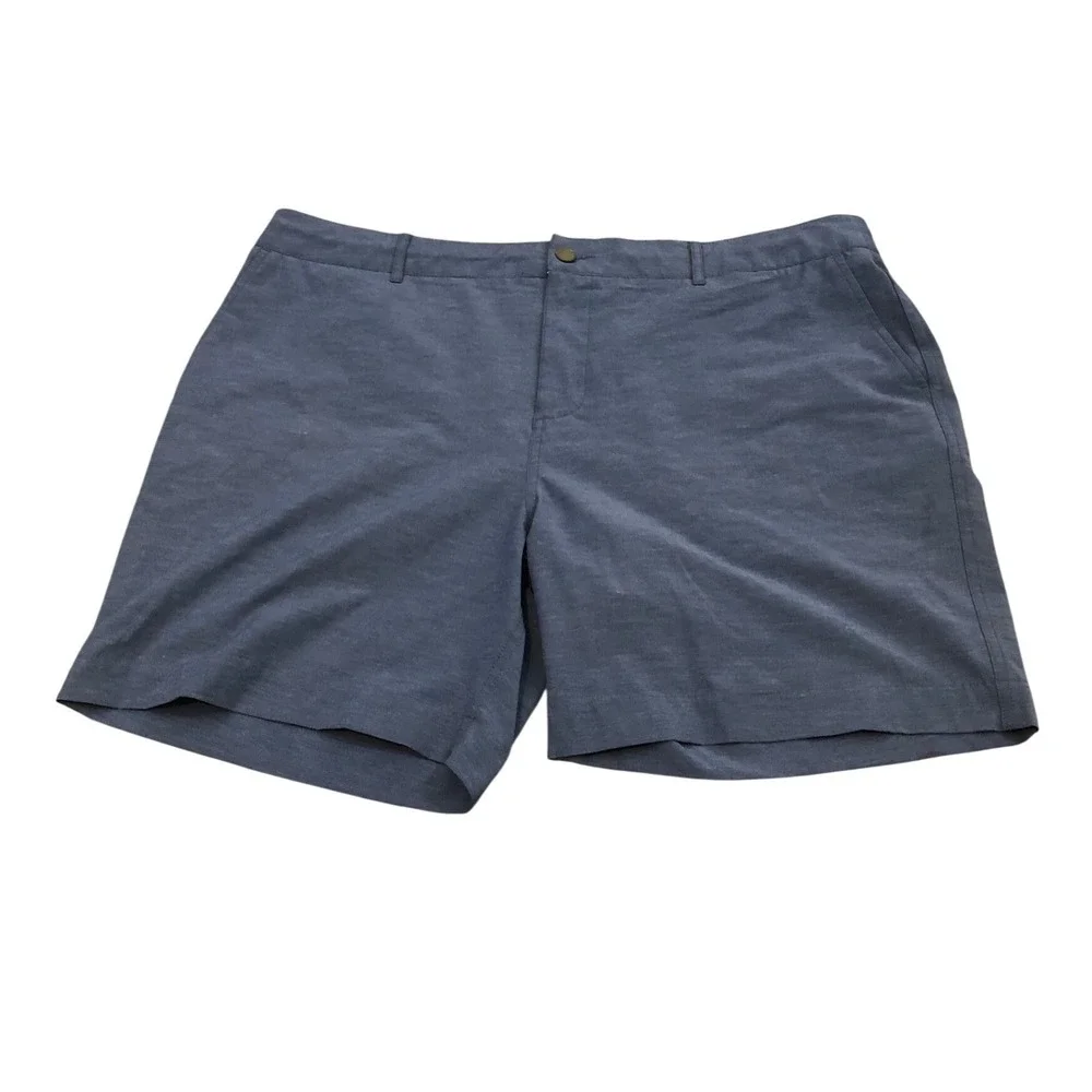 Faherty All Day Shorts Mens 40 Blue Hybrid Stretch Performance MSC0013